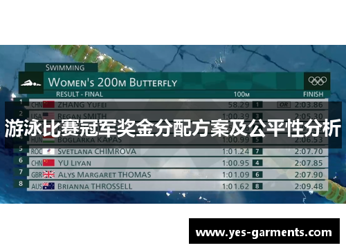游泳比赛冠军奖金分配方案及公平性分析